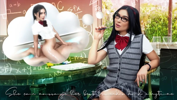 Девчонка с идеальными сиськами массирует папашу подруги и получает жёсткий трах!