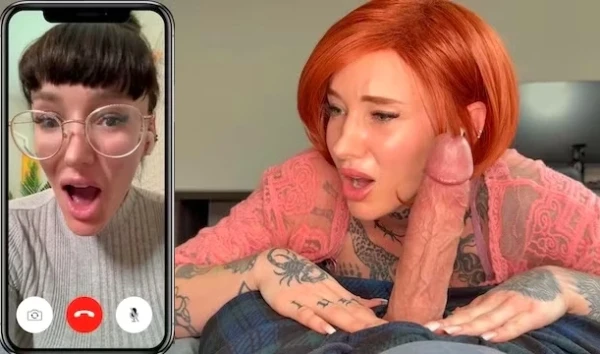 Мачеха хвастается сестре утренним стояком пасынка по видеосвязи! Мамочка сосёт и показывает это сестре в прямом эфире!