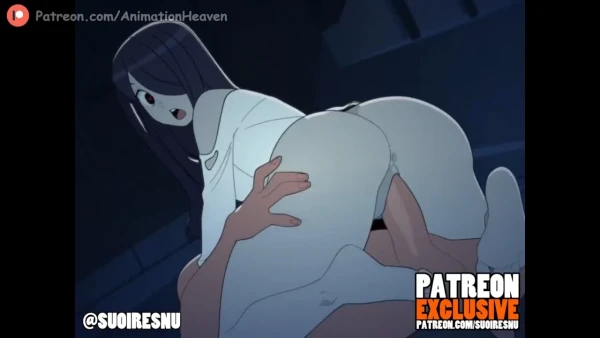 Садако сосёт вместо проклятия — порно-пародия “Звонок” в HD! (Порно мультик)